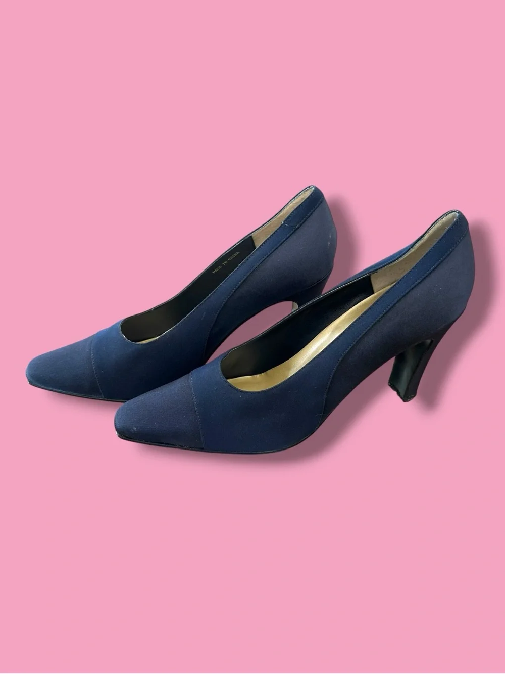 Karen Scott Navy Pointed-Toe Mid-Heel Pumps
